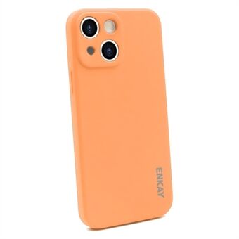 ENKAY Solid Color Precise Hole Opening Anti-Scratch Liquid Silicone Phone Cover Case for iPhone 13 mini 5.4 inch