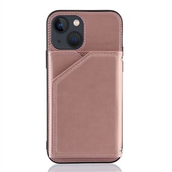 Skin-Touch PU Leather + TPU Multiple Card Slots Kickstand Phone Case Cover for iPhone 13 mini 5.4 inch