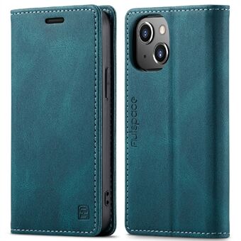 AUTSPACE A01 Series Premium Retro Matte PU Leather Wallet Flip Stand Cover with RFID Blocking Function for iPhone 13 mini 5.4 inch