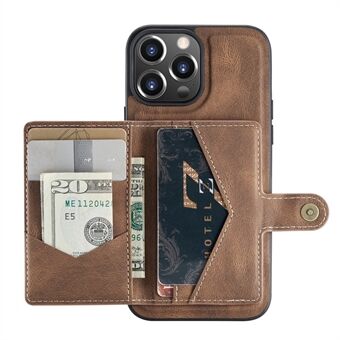 JEEHOOD Detachable 2-in-1 Magnetic Leather Wallet + Leather Coated TPU Phone Case for iPhone 13 mini 5.4 inch
