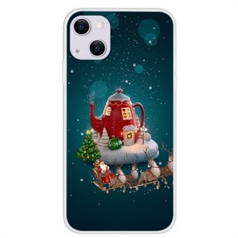Merry Christmas Pattern IMD Soft TPU Bumper Shockproof Anti-Scratch Protective Case for iPhone 13 mini 5.4 inch