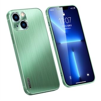 Anti-Scratch Precise Cutout Electroplating Brushed Soft TPU + PC Phone Case for iPhone 13 mini 5.4 inch