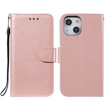 Folio Full Protection Magnetic Solid Color PU Leather Wallet Stand Flip Cover Case with Wrist Strap for iPhone 13 mini 5.4 inch