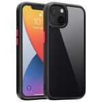 Detachable Buttons TPU Frame + Tempered Glass Back Anti-Scratch Anti-Drop Phone Case for iPhone 13 mini 5.4 inch