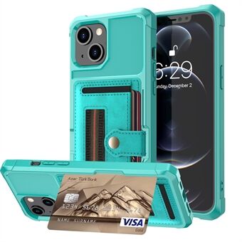 ZM06 Anti-fall Well-protected PU Leather + TPU Card Slot Design Case with Elastic Finger Strap for iPhone 13 mini 5.4 inch