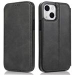 Jazz Series Auto-absorbed Magnetic Closure Stand Leather Phone Cover Shell with Card Slots for iPhone 13 mini 5.4 inch