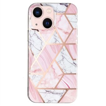 TPU Phone Case for iPhone 13 mini 5.4 inch, Electroplating Splicing Marble Pattern IMD Drop-proof Phone Shell