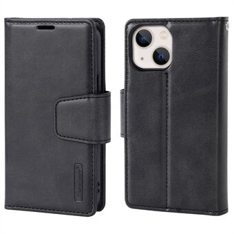 HANMAN Miro2 Series for iPhone 13 mini 5.4 inch PU Leather Flip Phone Cover Detachable 2-in-1 Magnetic Wallet Stand Case