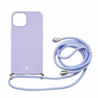 MOMAX ML Anti-drop Full Protective Phone Cover PLA Biodegradable Phone Case with Lanyard for iPhone 13 mini 5.4 inch - Purple