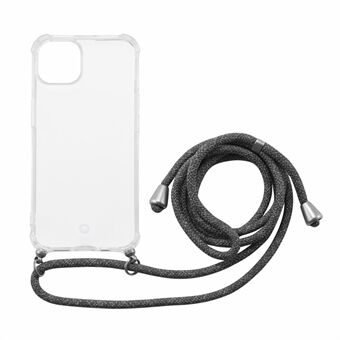 MOMAX ML Anti-drop Full Protective Phone Cover TPU Phone Case with Lanyard for iPhone 13 mini 5.4 inch - Transparent