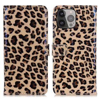 Leopard Pattern PU Leather Stand Wallet Design Full Protection Phone Case Cover for iPhone 13 Pro Max 6.7 inch