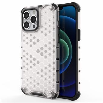 Honeycomb Design TPU + PC Hybrid Case Phone Protective Cover for iPhone 13 Pro Max 6.7 inch