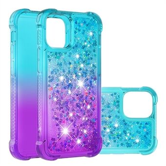 Gradient Quicksand Series Sparkle Liquid Waterfall Luxury TPU Bumper Case for iPhone 13 Pro Max 6.7 inch