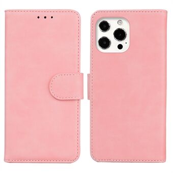 Anti-drop Pure Color Leather Phone Cover Case for iPhone 13 Pro Max 6.7 inch