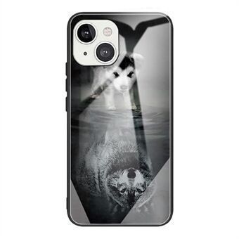 Scratch-proof Pattern Printing Glass + TPU Combo Hybrid Cover for iPhone 13 Pro Max 6.7 inch
