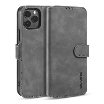 DG.MING Retro Style Leather Phone Shell with Wallet Stand Design and Strap for iPhone 13 Pro Max 6.7 inch