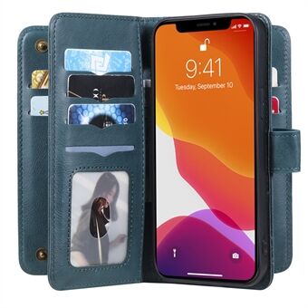 Multiple Card Slots Drop-Resistant Wallet Design Phone Cover Stand Shell for iPhone 13 Pro Max 6.7 inch
