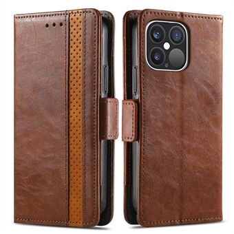 CASENEO 002 Series Business Style Splicing Leather Phone Case for iPhone 13 Pro Max 6.7 inch