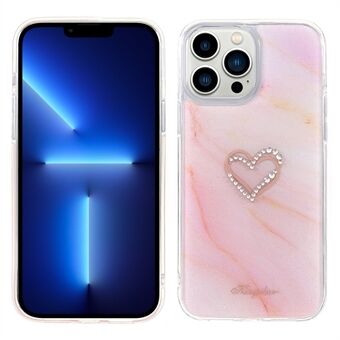 KINGXBAR Exquisite Epoxy Pattern Drop-Resistant TPU + PC Hybrid Phone Cover Case for iPhone 13 Pro Max 6.7 inch