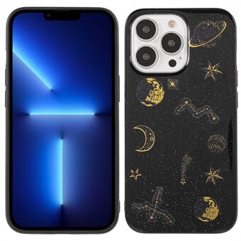 Anti-drop Fashionable Star Planet Printing Stickers Design Epoxy Soft TPU Case for iPhone 13 Pro Max 6.7 inch