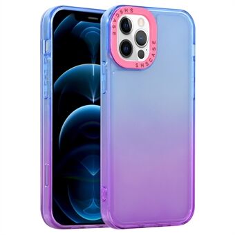 For iPhone 13 Pro Max 6.7 inch Stylish Dual-color Phone Cover Colored Lens Frame Anti-fall Soft TPU + PC Phone Case