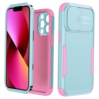 For iPhone 13 Pro Max 6.7 inch Commuter Series Drop-proof TPU + PC Hybrid Phone Case with Slide Camera Cover