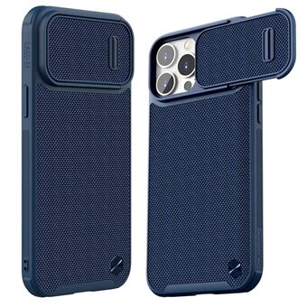 NILLKIN for iPhone 13 Pro Max 6.7 inch Nylon Fiber Textured Hard PC + Soft TPU Phone Case with Slide Camera Cover