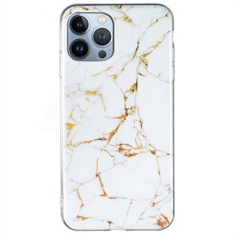 Protective Phone Case for iPhone 13 Pro Max 6.7 inch, Marble Pattern IMD Flexible TPU Back Cover