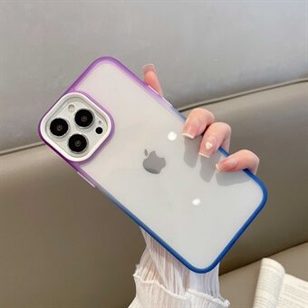 For iPhone 13 Pro Max 6.7 inch Thickened Anti-fall Dual-color Gradient Phone Case Acrylic + TPU Protective Shell