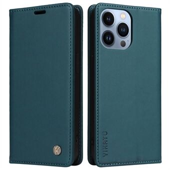 YIKATU For iPhone 13 Pro Max 6.7 inch YK- 001 Shockproof PU Leather Flip Wallet Case Strong Magnetic Auto-absorbed Stand Phone Cover