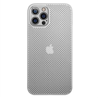 For iPhone 13 Pro Max 6.7 inch Ultra Thin Breathable Hollow Hole Heat Dissipation Mesh Back Cover PP Phone Case