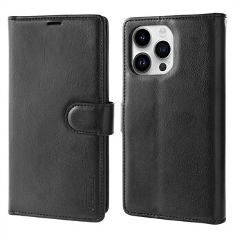 HANMAN Mila Series For iPhone 13 Pro Max 6.7 inch Fall-proof PU Leather Stand Cover Phone Wallet Case