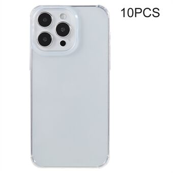 10Pcs For iPhone 13 Pro Max 0.8mm Ultra-thin Clear TPU Case Watermark-free Reinforced Corners Cover