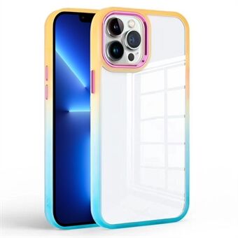 For iPhone 13 Pro Max 6.7 inch TPU+PC Gradient Phone Case Transparent Shockproof Cover