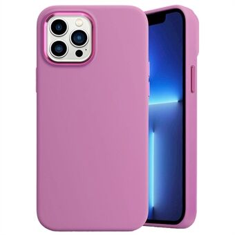 For iPhone 13 Pro Max Liquid Silicone Case Metal Lens Frame Shockproof Protective Phone Cover
