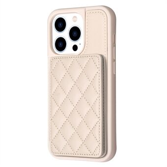 BF25 Leather Coated TPU Cover for iPhone 13 Pro Max 6.7 inch Card Slots Kickstand Phone Anti-scratch Case