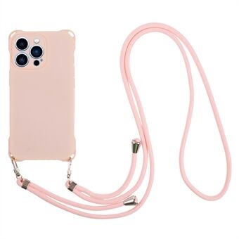 For iPhone 13 Pro Max 6.7 inch Anti Drop Four Corner Thickened TPU Phone Case with Hanging Rope