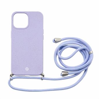 MOMAX ML PLA Biodegradable Phone Case Anti-drop Full Protective Phone Cover with Lanyard for iPhone 13 Pro Max 6.7 inch - Purple