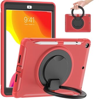 Well-Protected Tablet Cover with 360 Degree Rotary Kickstand and Pen Slot for iPad 10.2 (2021)/(2020)/(2019)