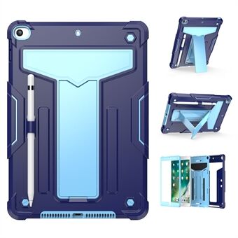 T-shaped Kickstand Design Anti-drop Shockproof PC + Silicone Tablet Case Protector for iPad 10.2 (2021)
