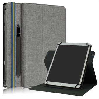 Universal Tablet Case 9-11-inch PU Leather + Cloth 360-degree Rotatable Folio Stand Protective Cover