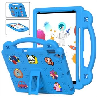For iPad 10.2 (2021) / (2019) / (2020) Portable EVA Case Shockproof Tablet Cover Anti-Scratch Case with Kickstand