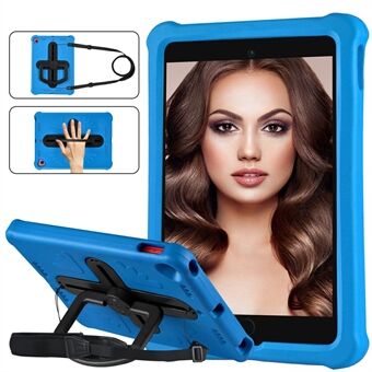 Rotating Kickstand Tablet Case for iPad Air 10.5 inch (2019) / iPad Pro 10.5-inch (2017) / iPad 10.2 (2019) / (2020) / (2021) , EVA+PC Shockproof Cover with Shoulder Strap