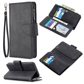 Zipper Pocket Detachable 2-in-1 Leather Wallet Stand Case for iPhone SE (2020)/SE (2022)/8/7