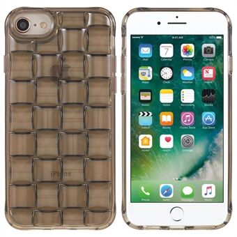 For iPhone 7 / 8 / SE (2020) / SE (2022) Back Shell, Reinforced Corners Phone Case Woven Texture Soft TPU Phone Protective Cover
