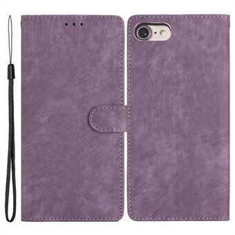 For iPhone 7 / 8 / SE (2020) / SE (2022) PU Leather Solid Color Cover Skin-touch Stand Wallet Phone Case