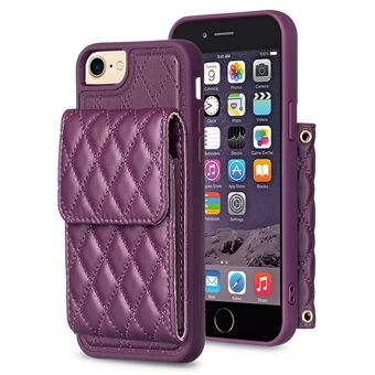 BF22-Style Card Holder Case for iPhone 6 / 6s / 7 / 8 / SE (2020) / SE (2022) Kickstand PU Leather Coated TPU Phone Cover