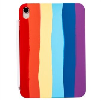 Liquid Silicone TPU Tablet Case for iPad Air (2020)/(2022) Rainbow Color Scratch-resistant Protective Shell