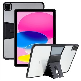 Tablet Case for iPad Pro 11 (2018) / (2020) / (2021) / (2022) / iPad Air (2020) TPU + Acrylic Clear Tablet Cover Leather Kickstand