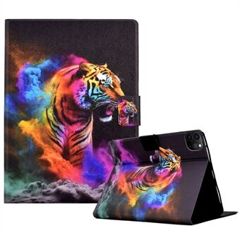For iPad Pro 11 (2020) / (2021) / (2022) / iPad Air (2020) / (2022) PU Leather Cover Pattern Printed Tablet Case with Card Slot